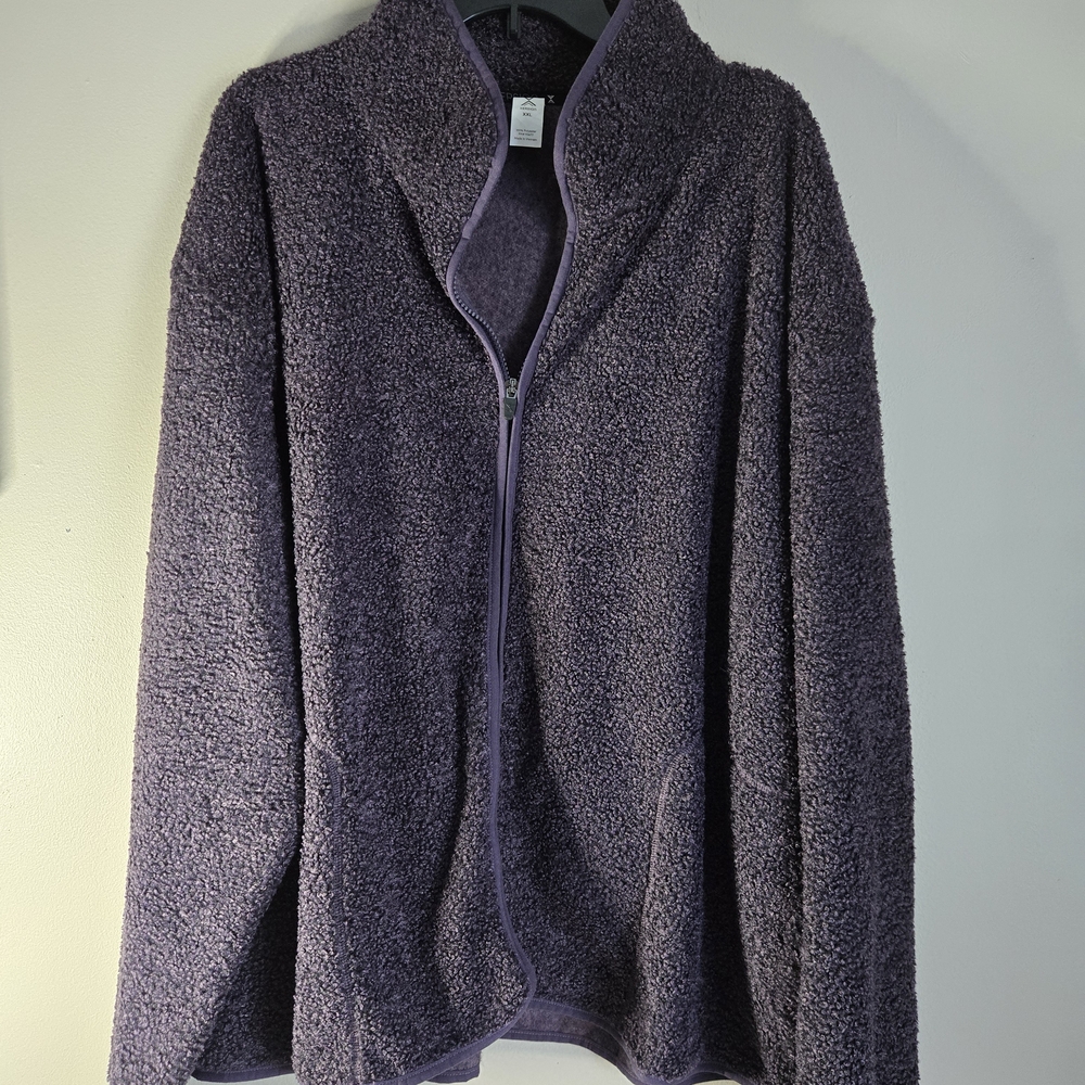 Xersion‎ Mens XXL Purple Faux Fur  Jacket New With Tags